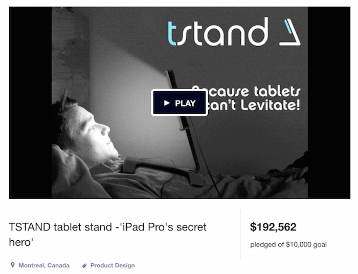 crowdfunding tips from tstand Kickstarter campaign